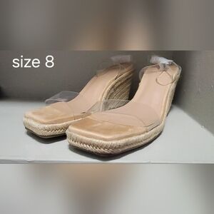 Transparent Strap Wedge Sandals